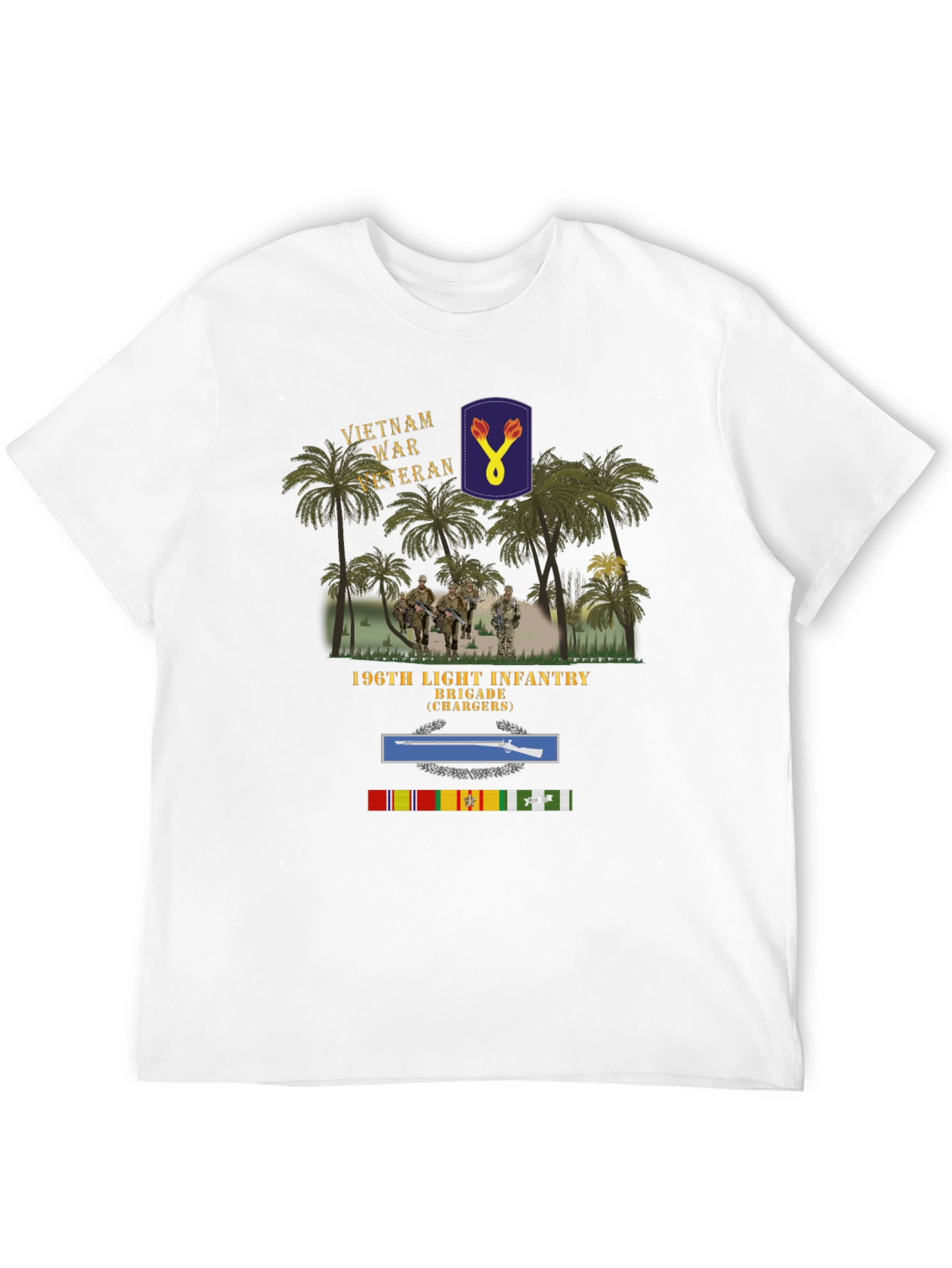 Vietnam War Veteran 196th Light Infantry Brigade T-Shirt