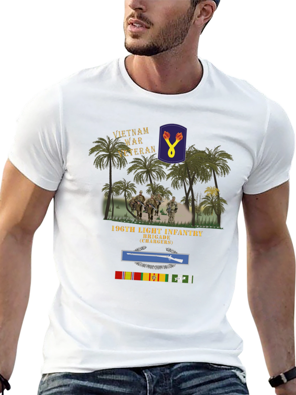 Vietnam War Veteran 196th Light Infantry Brigade T-Shirt
