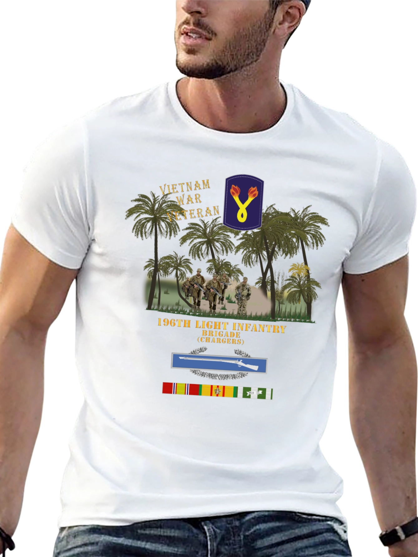 Vietnam War Veteran 196th Light Infantry Brigade T-Shirt