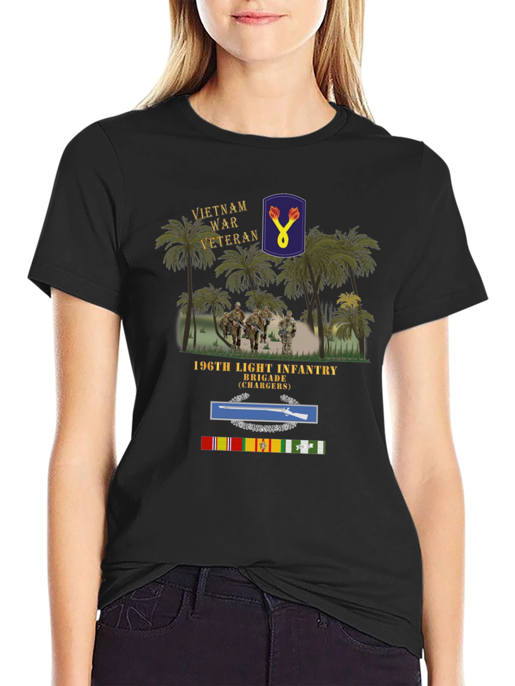 Vietnam War Veteran 196th Light Infantry Brigade T-Shirt