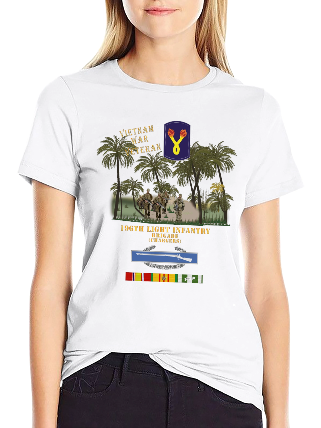 Vietnam War Veteran 196th Light Infantry Brigade T-Shirt