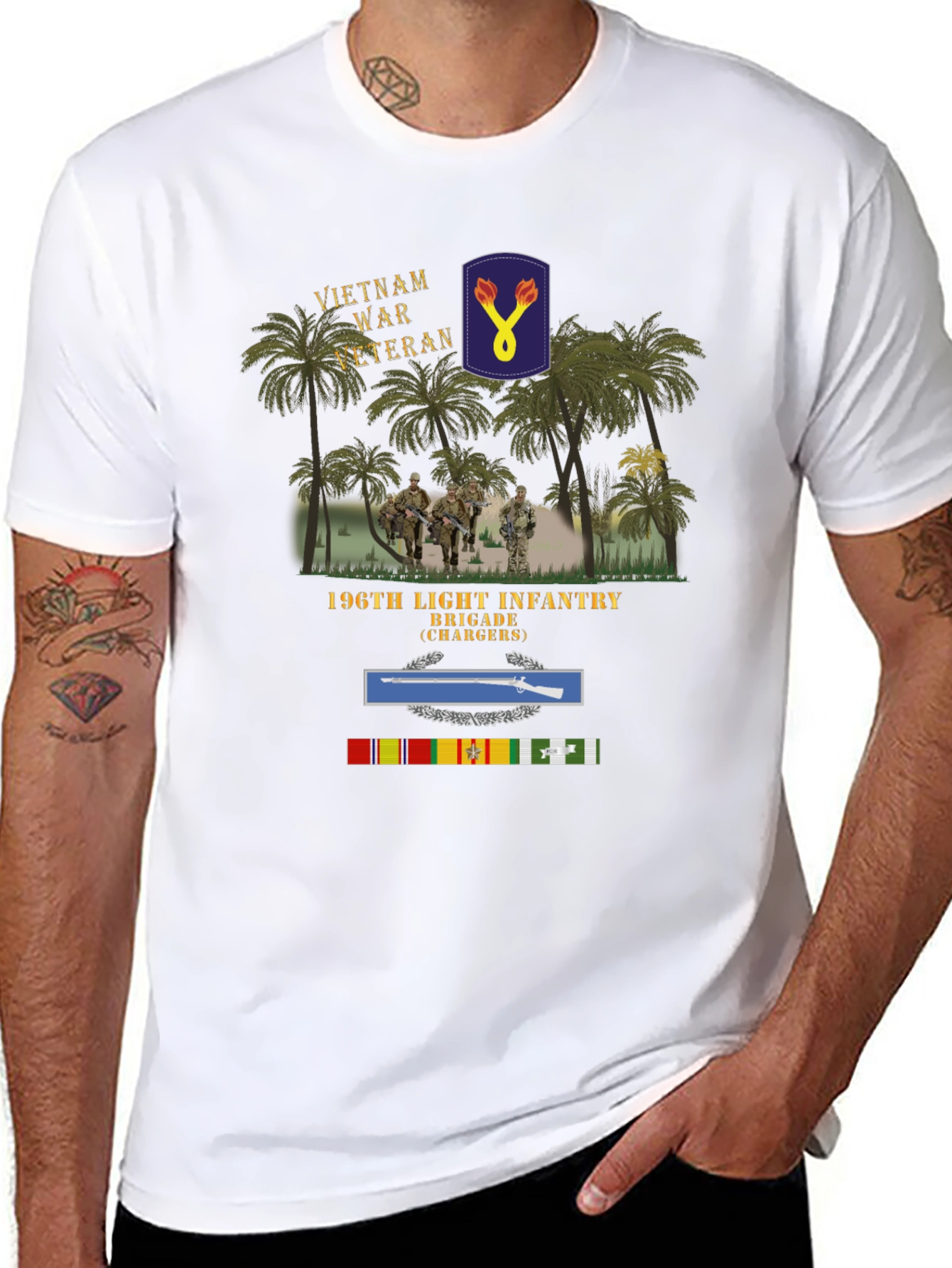Vietnam War Veteran 196th Light Infantry Brigade T-Shirt