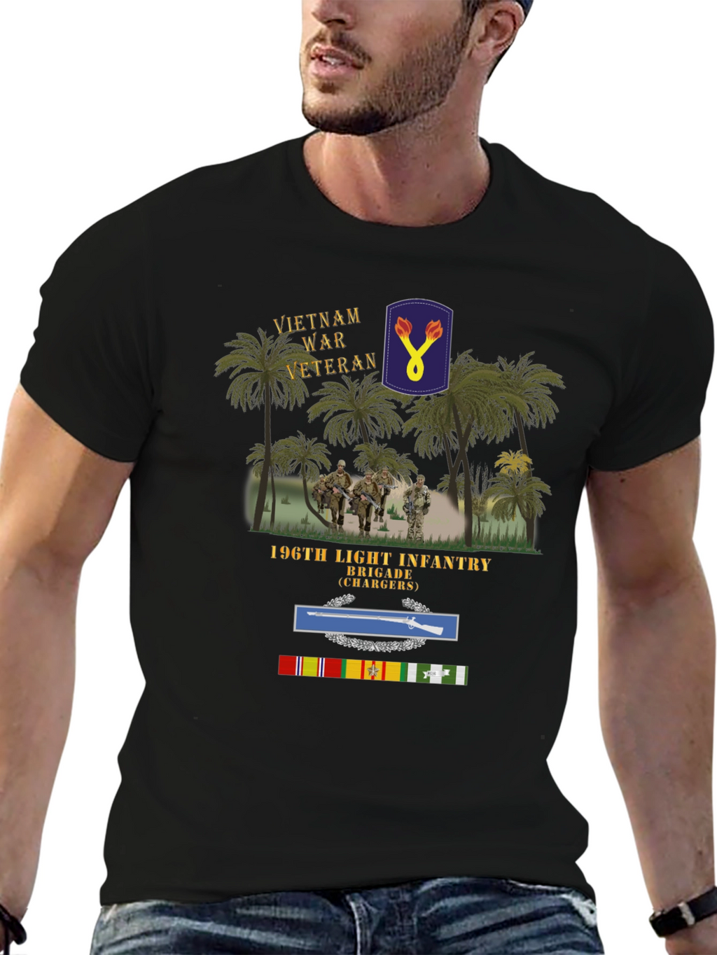 Vietnam War Veteran 196th Light Infantry Brigade T-Shirt