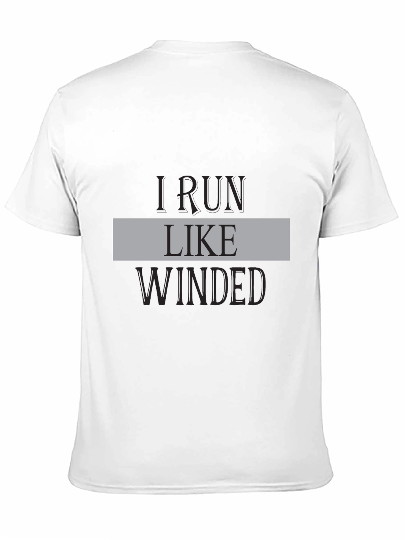 I Run Like Winded Black Graphic Tee
