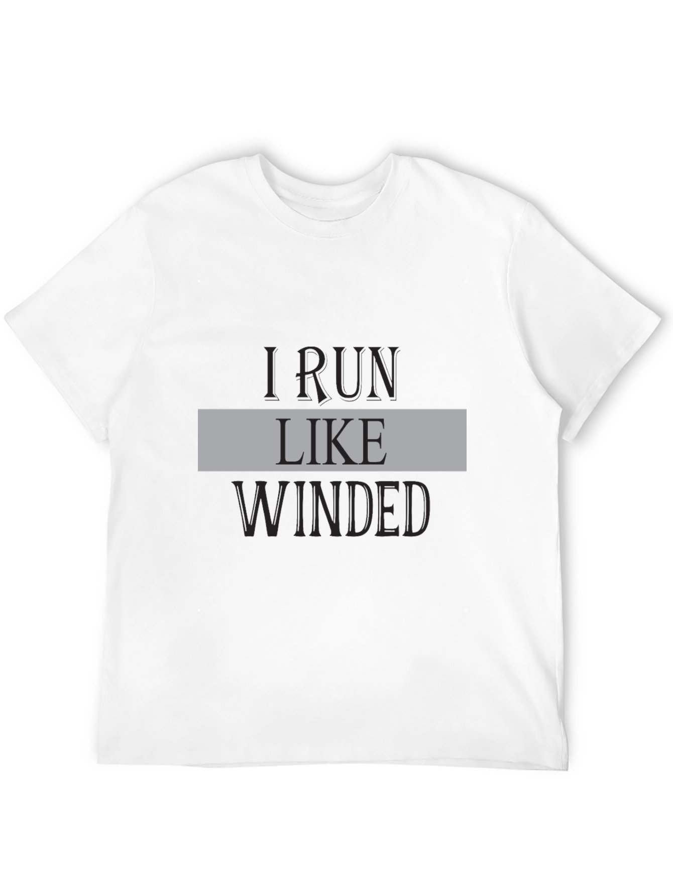 I Run Like Winded Black Graphic Tee