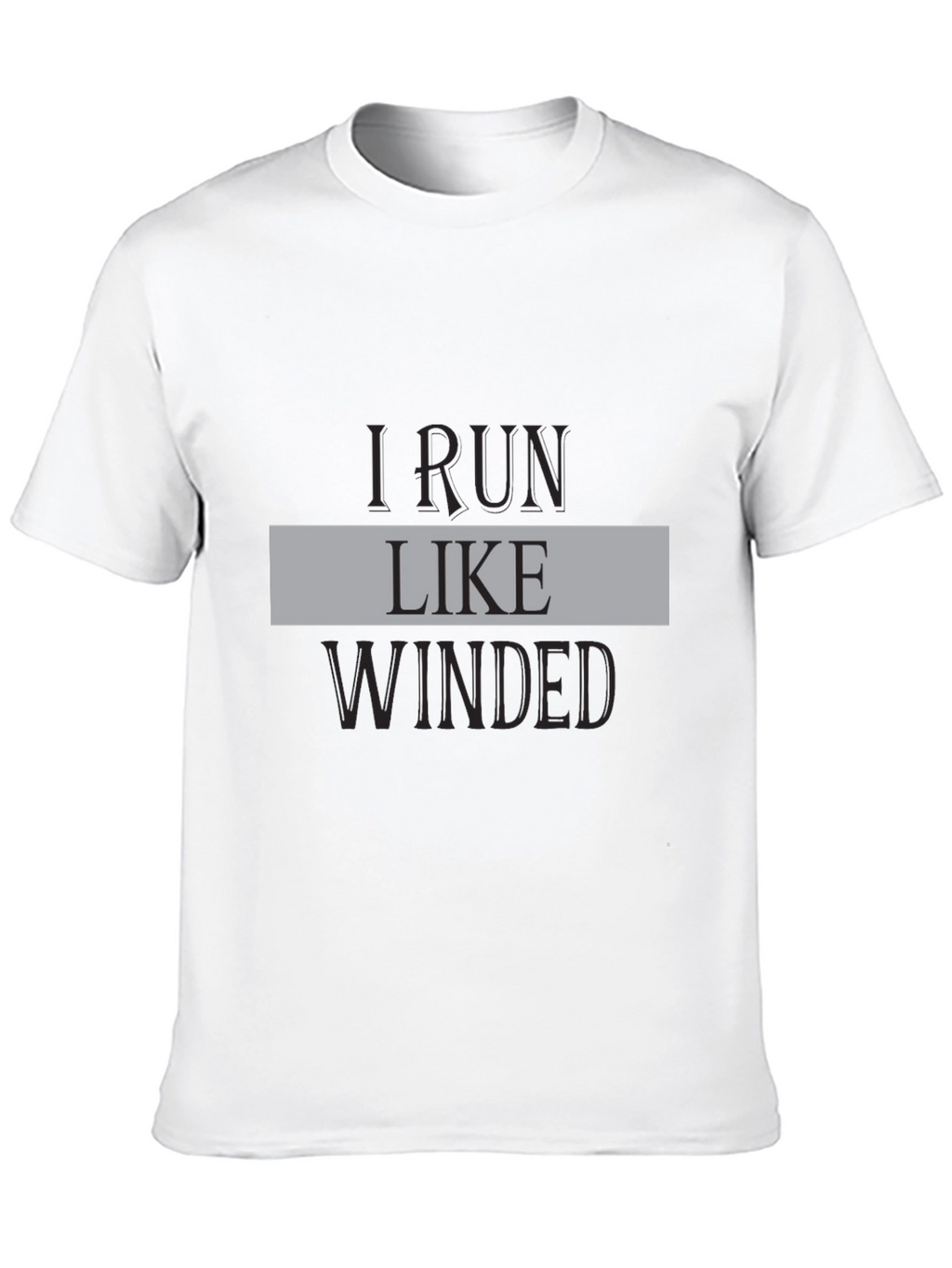 I Run Like Winded Black Graphic Tee