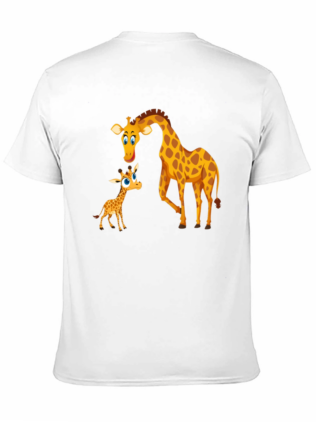 Cute Giraffe Family Black T-Shirt