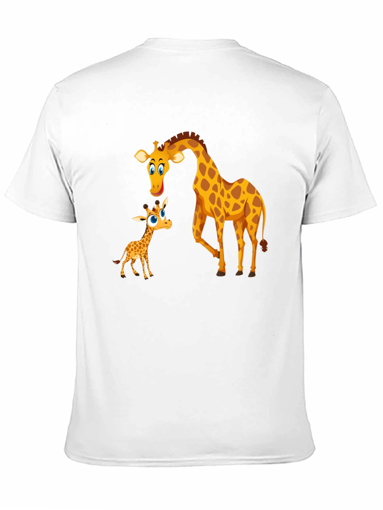 Cute Giraffe Family Black T-Shirt