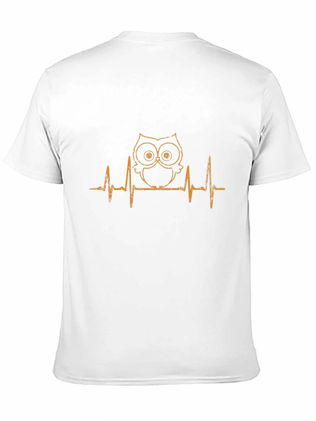 Owl Heartbeat Graphic T-Shirt - Black