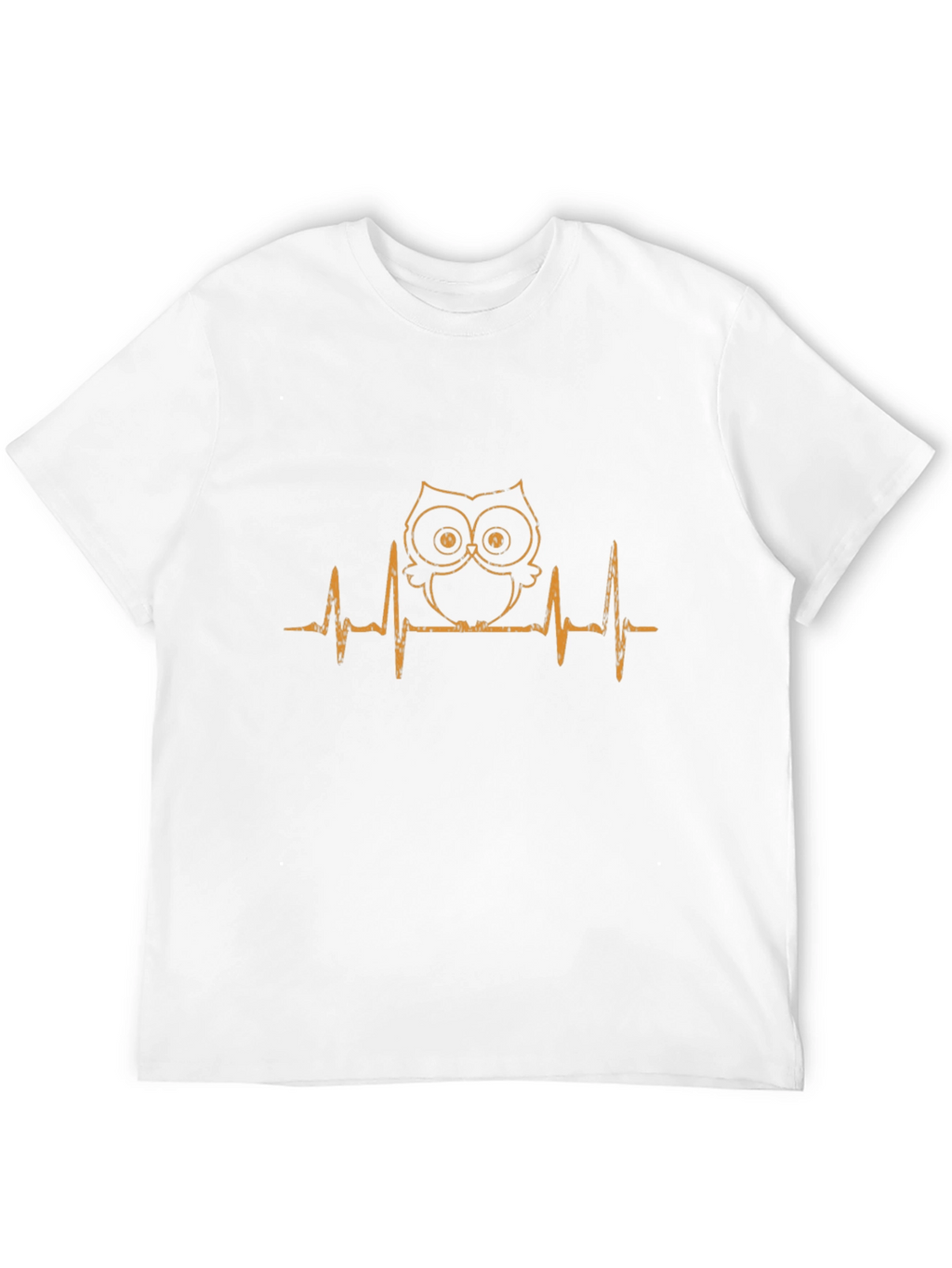 Owl Heartbeat Graphic T-Shirt - Black