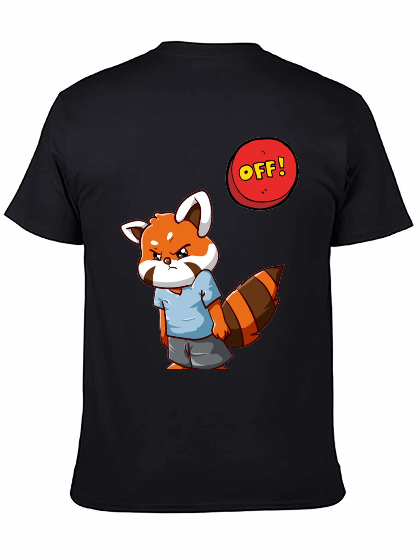 Grumpy Red Panda T-Shirt - Funny Cartoon Tee