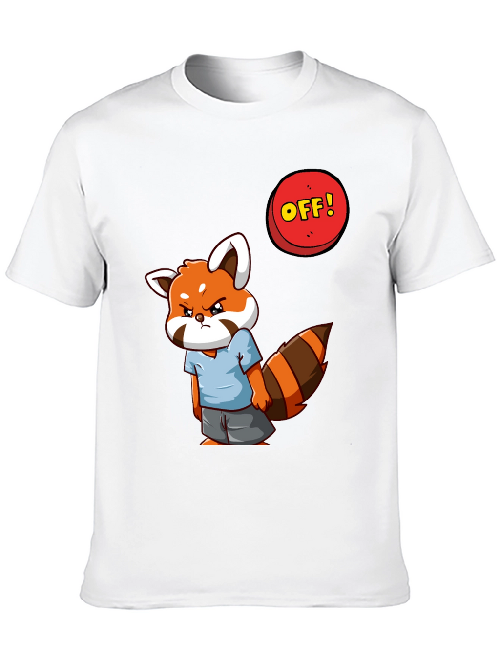 Grumpy Red Panda T-Shirt - Funny Cartoon Tee