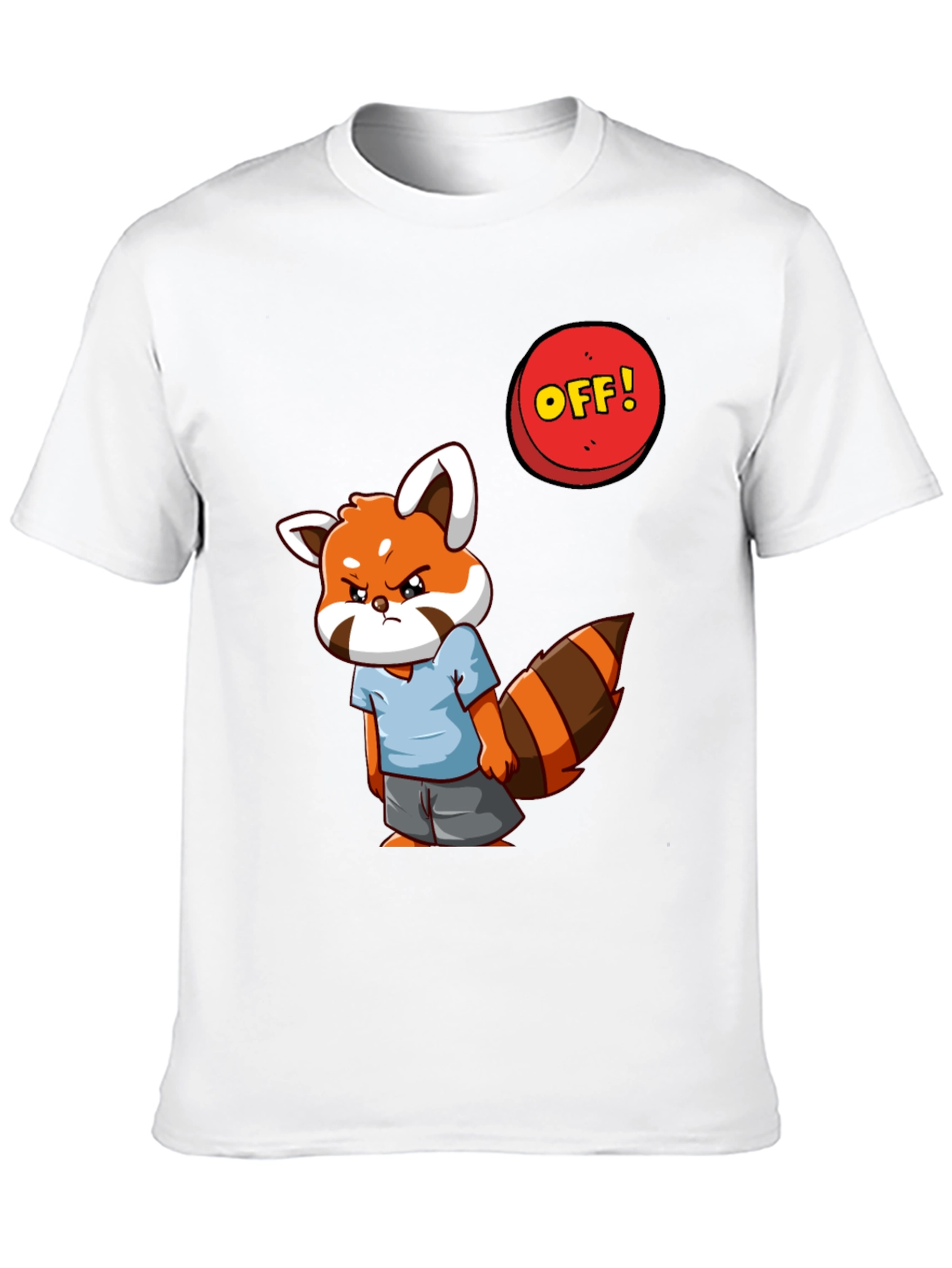 Grumpy Red Panda T-Shirt - Funny Cartoon Tee