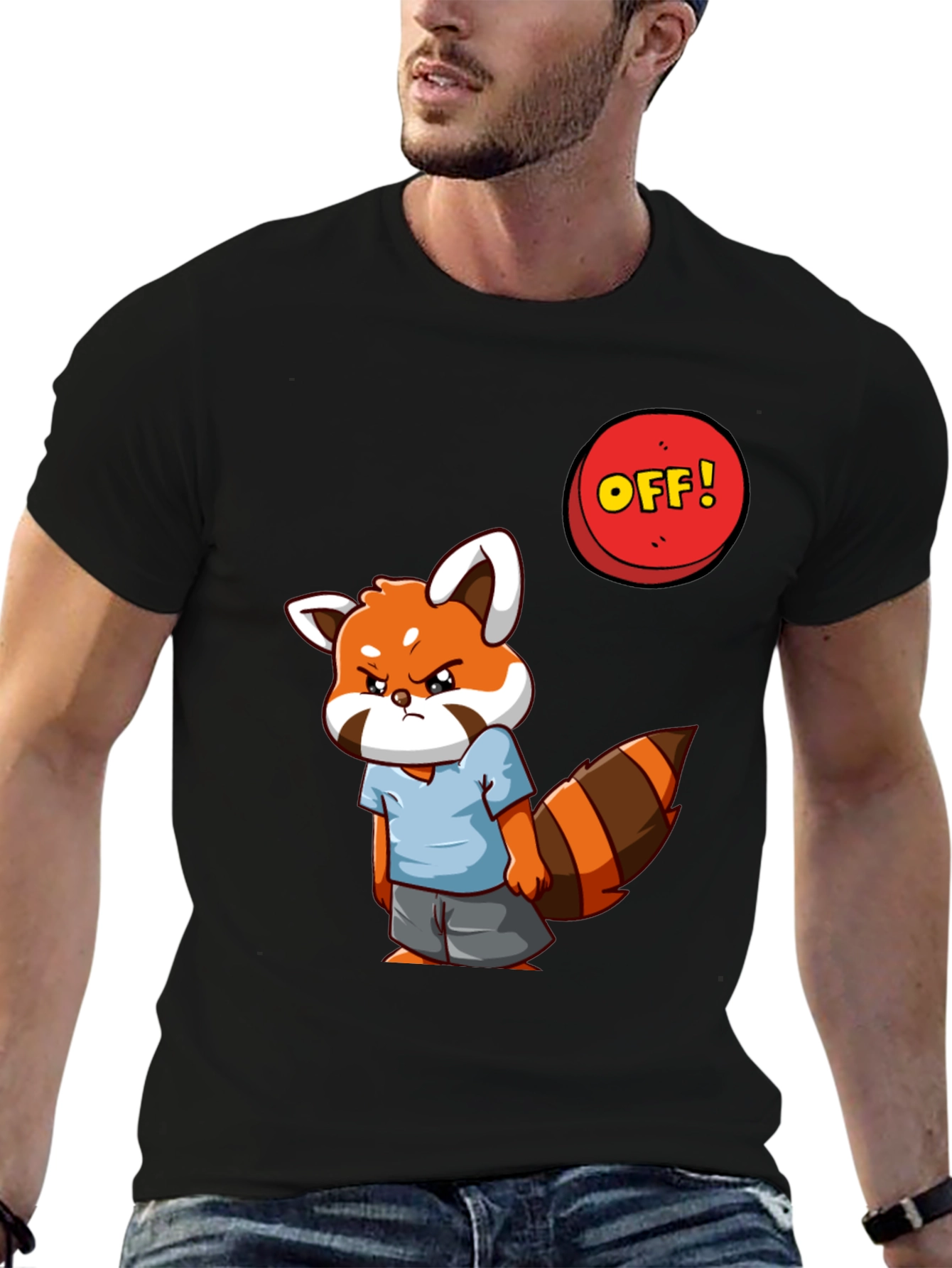 Grumpy Red Panda T-Shirt - Funny Cartoon Tee