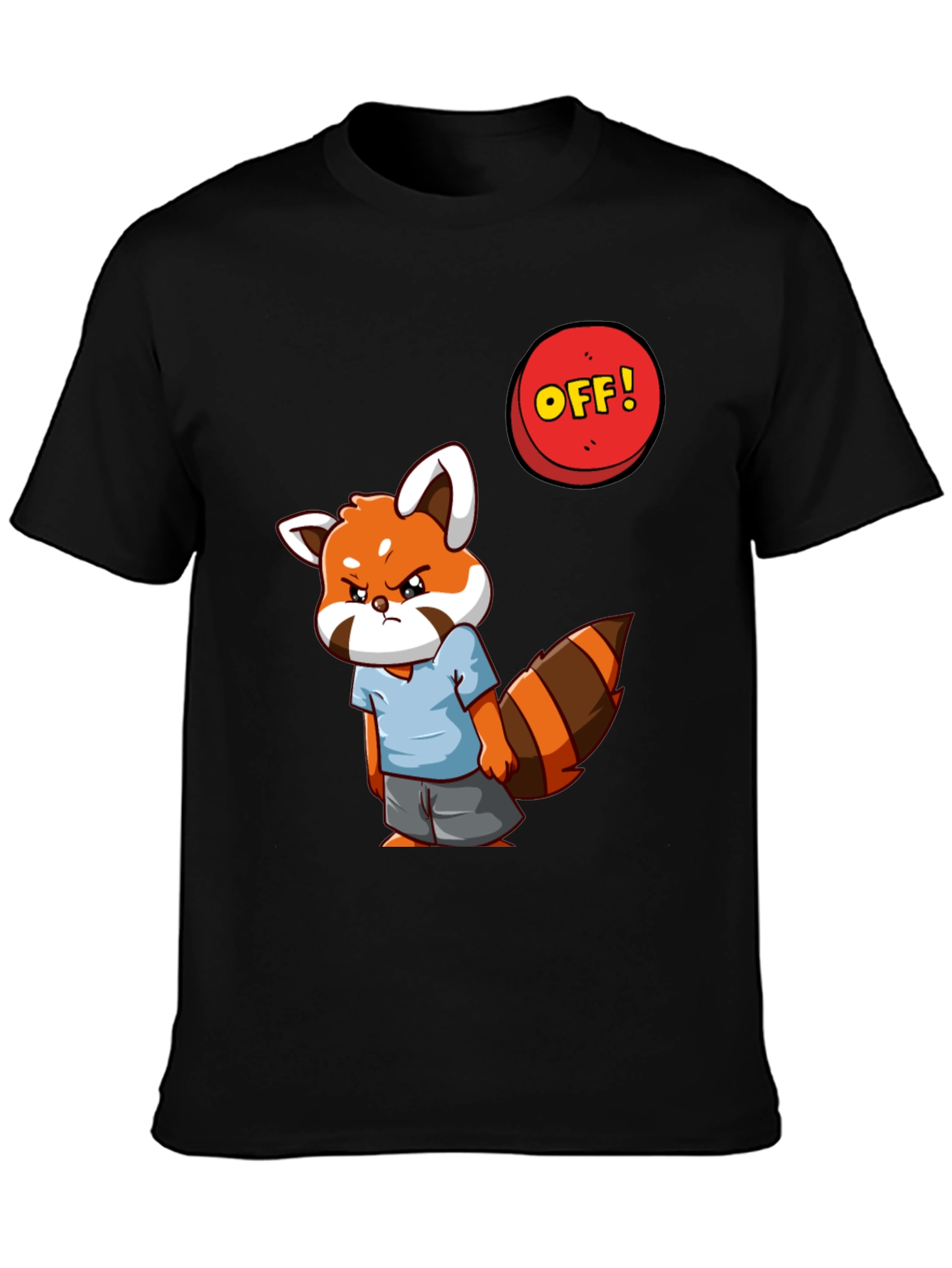 Grumpy Red Panda T-Shirt - Funny Cartoon Tee