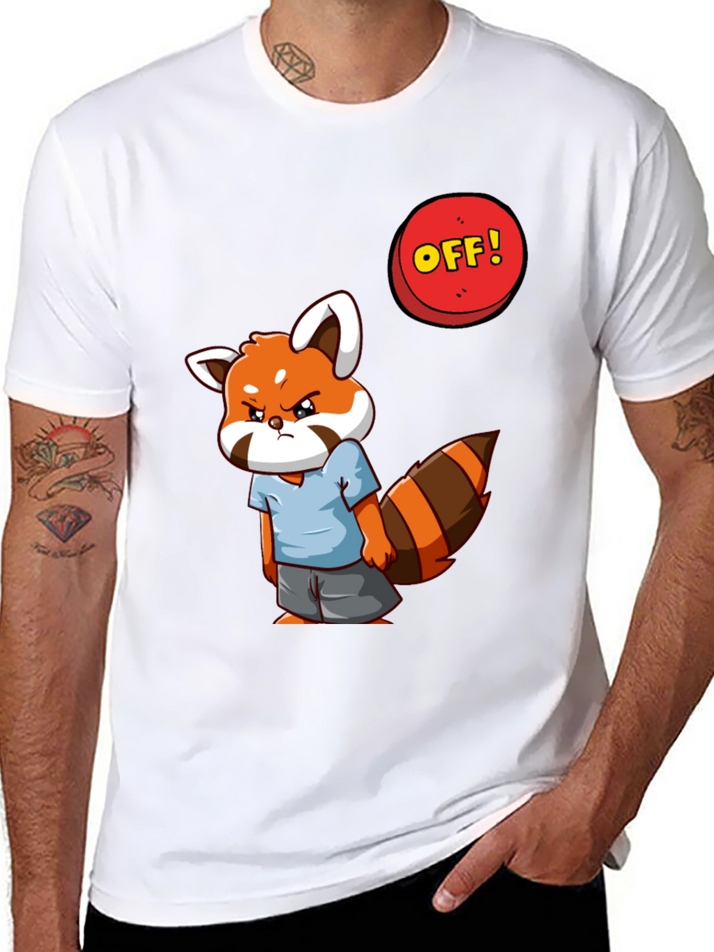 Grumpy Red Panda T-Shirt - Funny Cartoon Tee