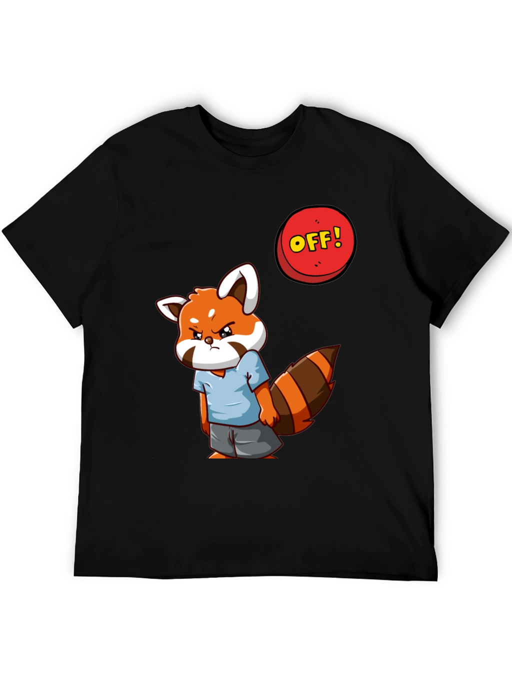 Grumpy Red Panda T-Shirt - Funny Cartoon Tee