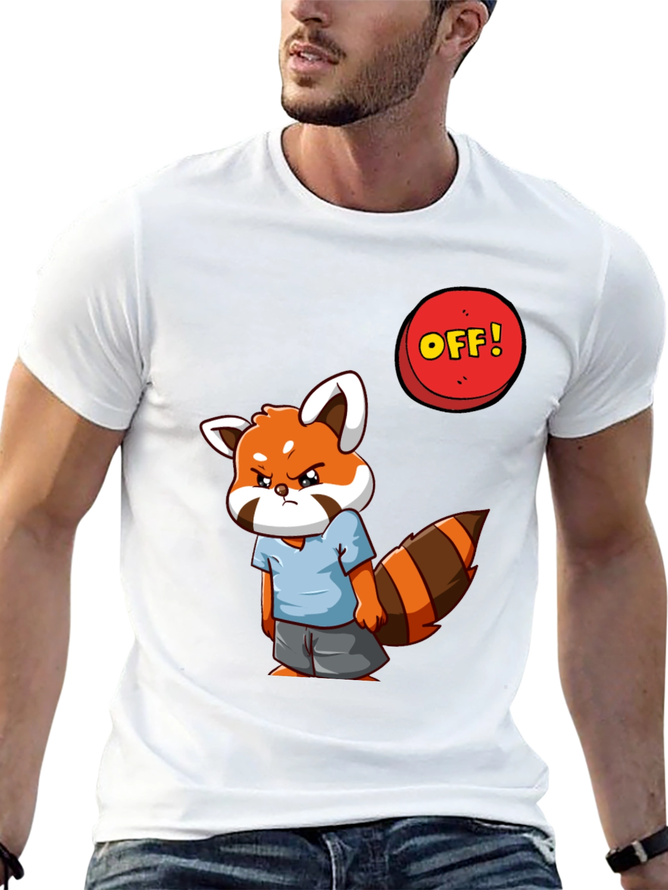 Grumpy Red Panda T-Shirt - Funny Cartoon Tee