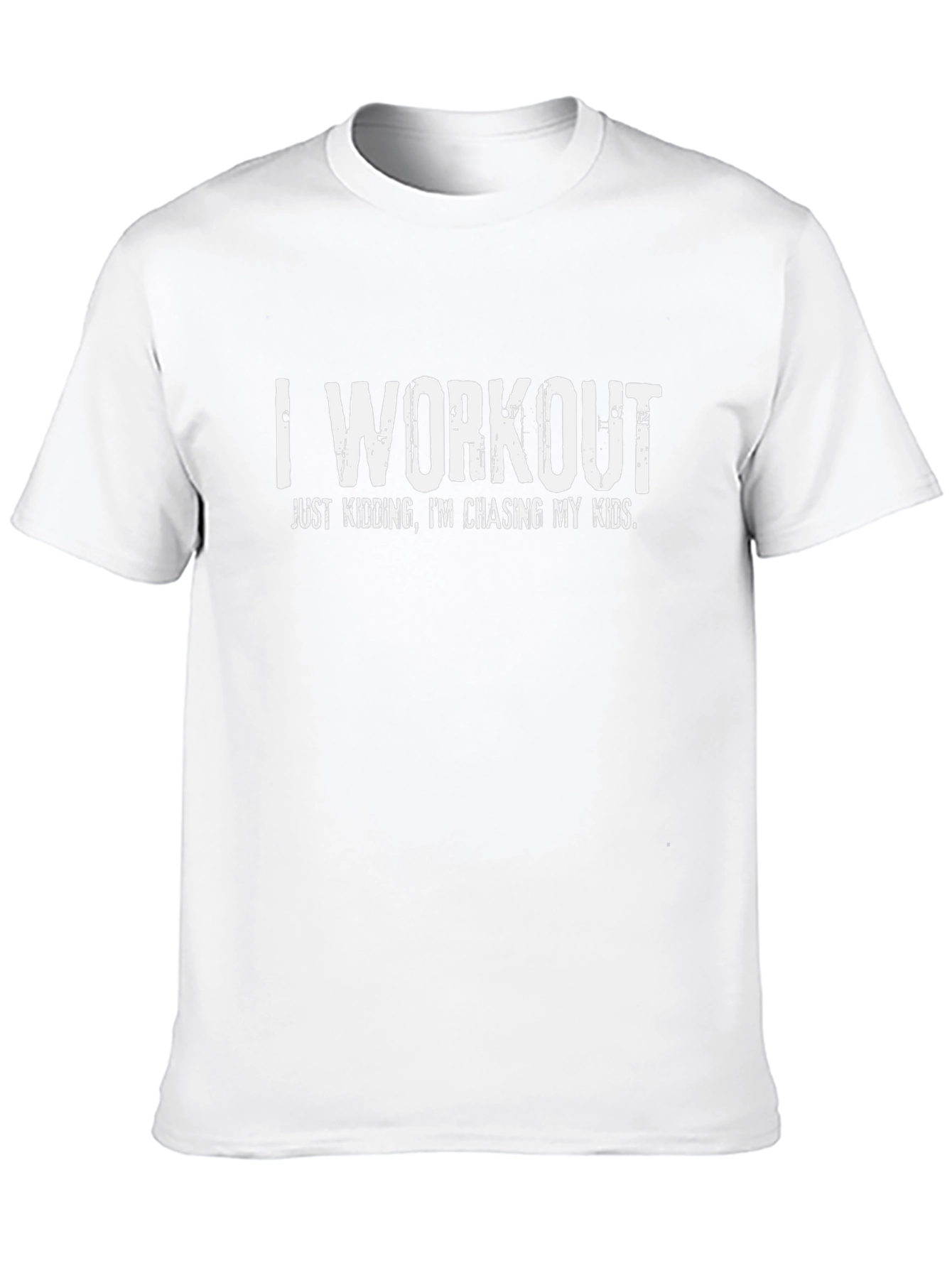 Funny Workout Chasing Kids Black T-Shirt