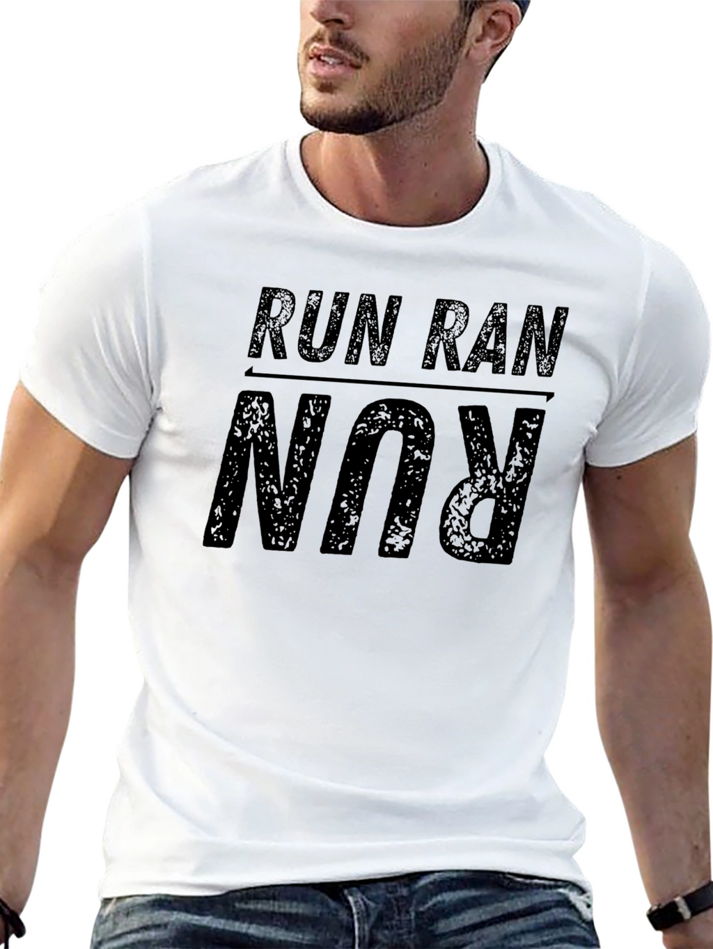 Run Ran Run T-Shirt - Black Casual Wear