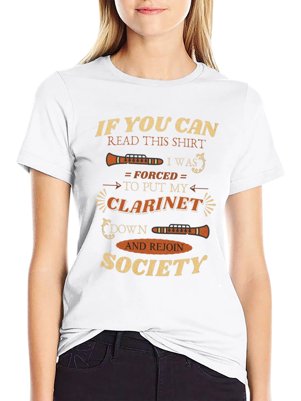 Clarinet Player T-Shirt - If You Can Read This