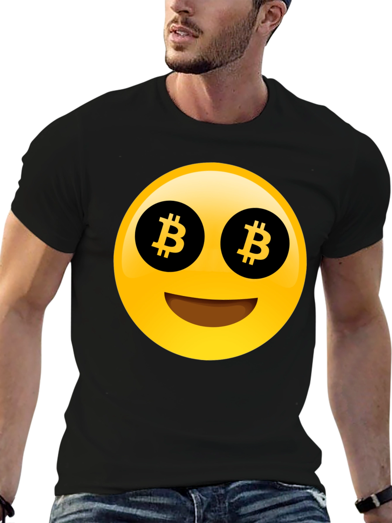 Bitcoin Emoji T-Shirt - Crypto Enthusiast Apparel