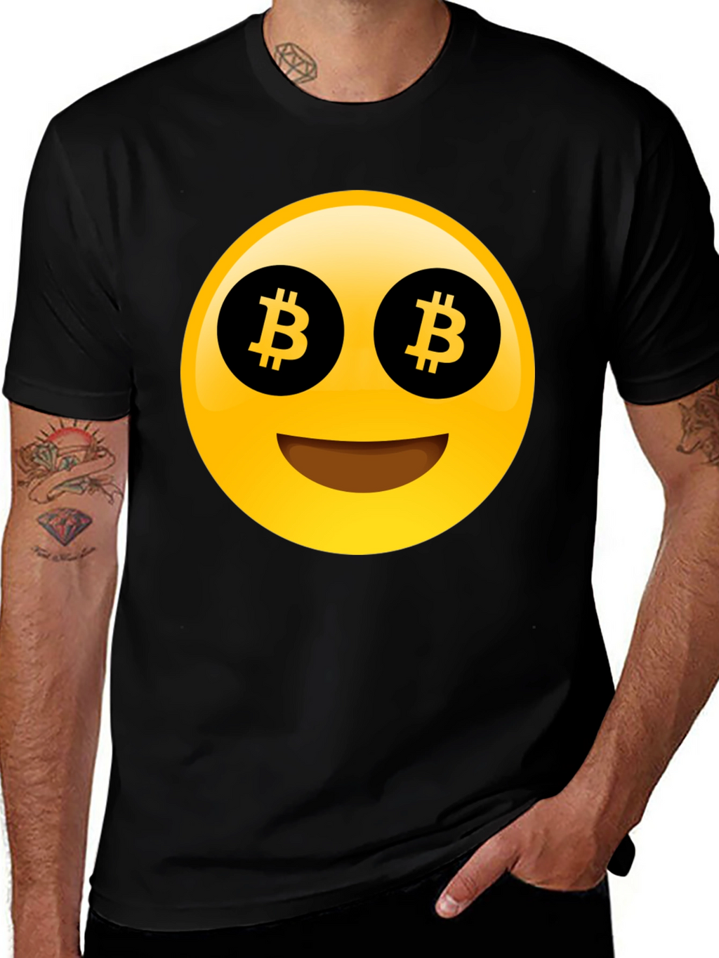 Bitcoin Emoji T-Shirt - Crypto Enthusiast Apparel