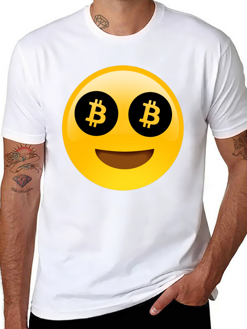 Bitcoin Emoji T-Shirt - Crypto Enthusiast Apparel
