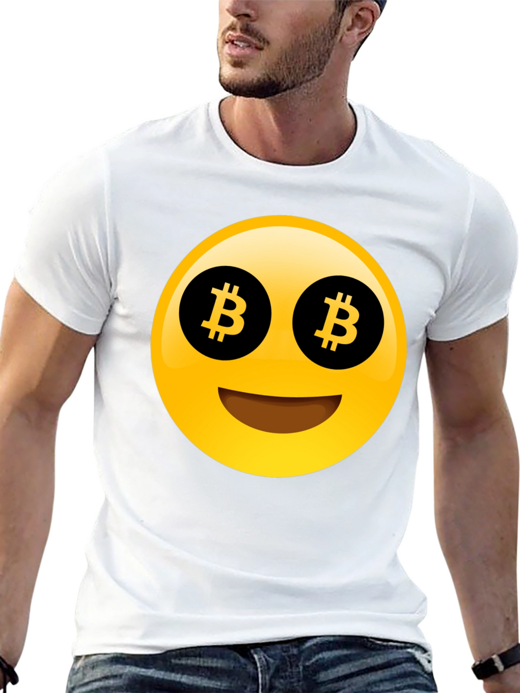Bitcoin Emoji T-Shirt - Crypto Enthusiast Apparel