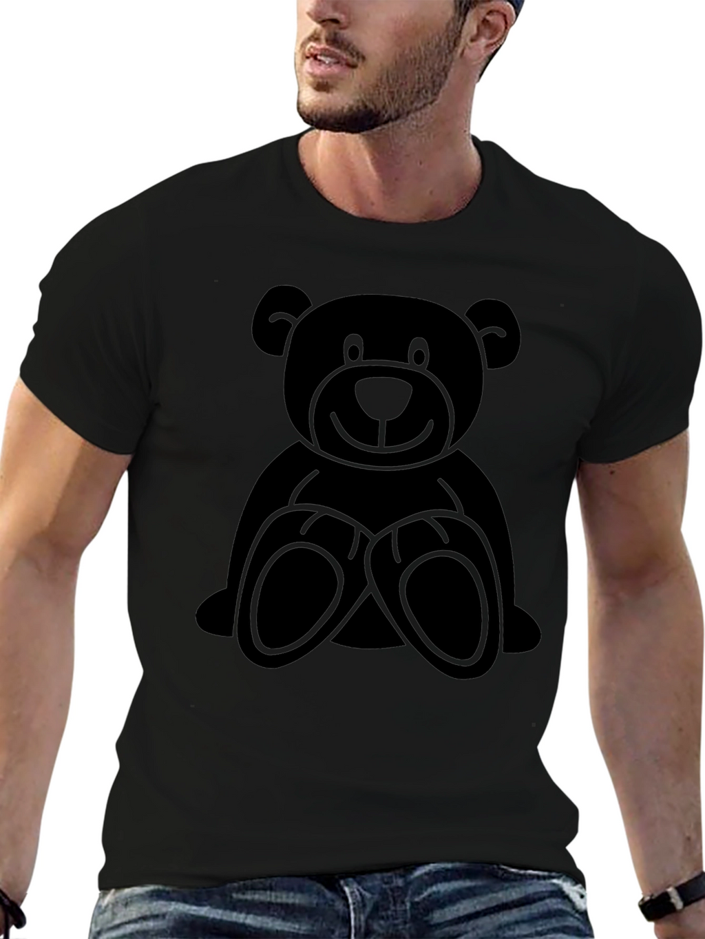 Black Bear Graphic T-Shirt - Casual Style