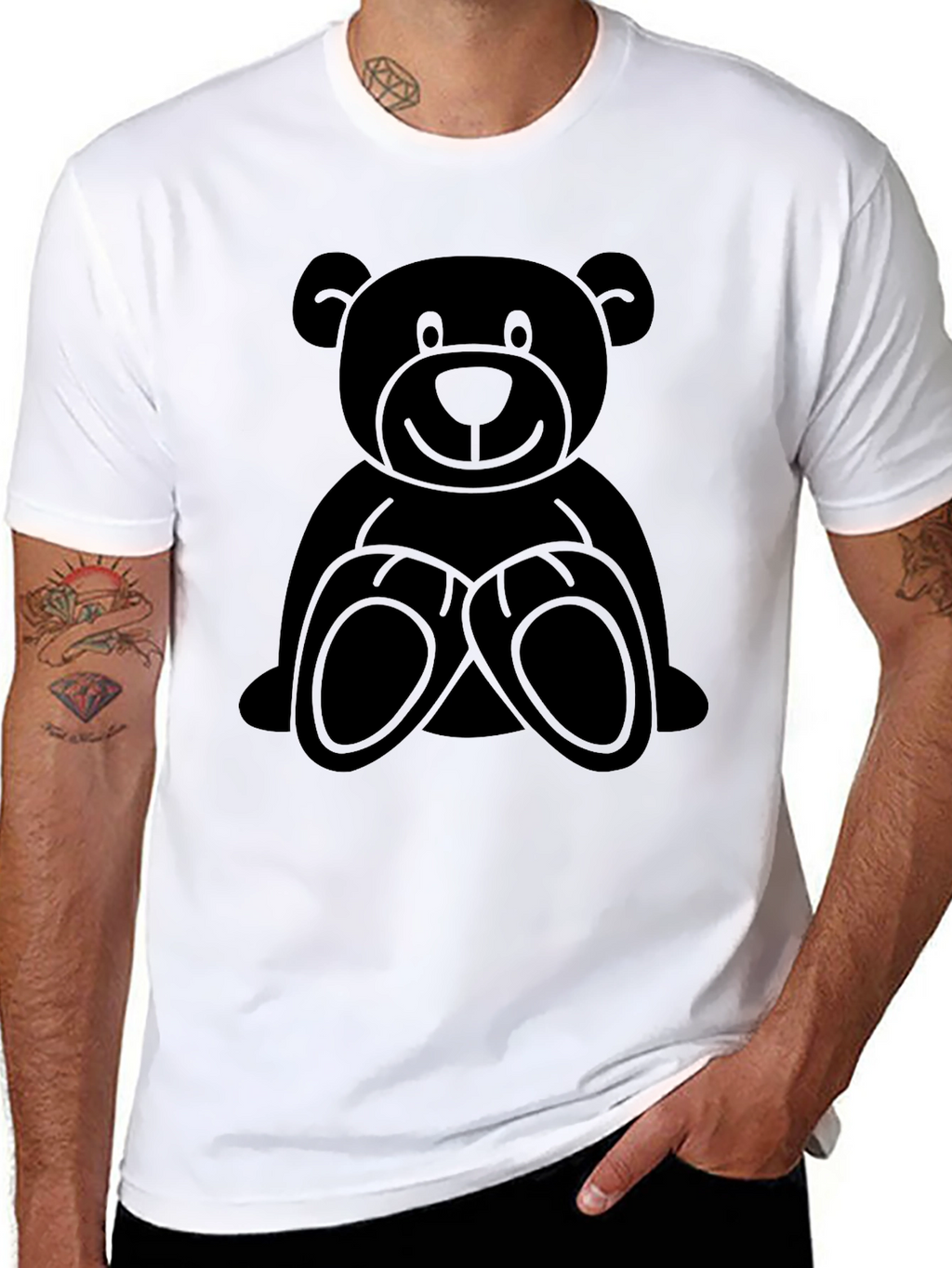 Black Bear Graphic T-Shirt - Casual Style