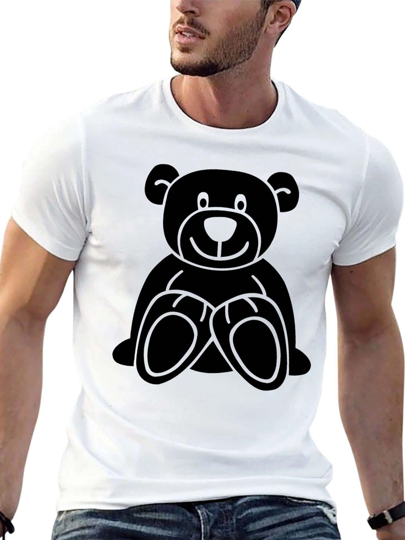 Black Bear Graphic T-Shirt - Casual Style