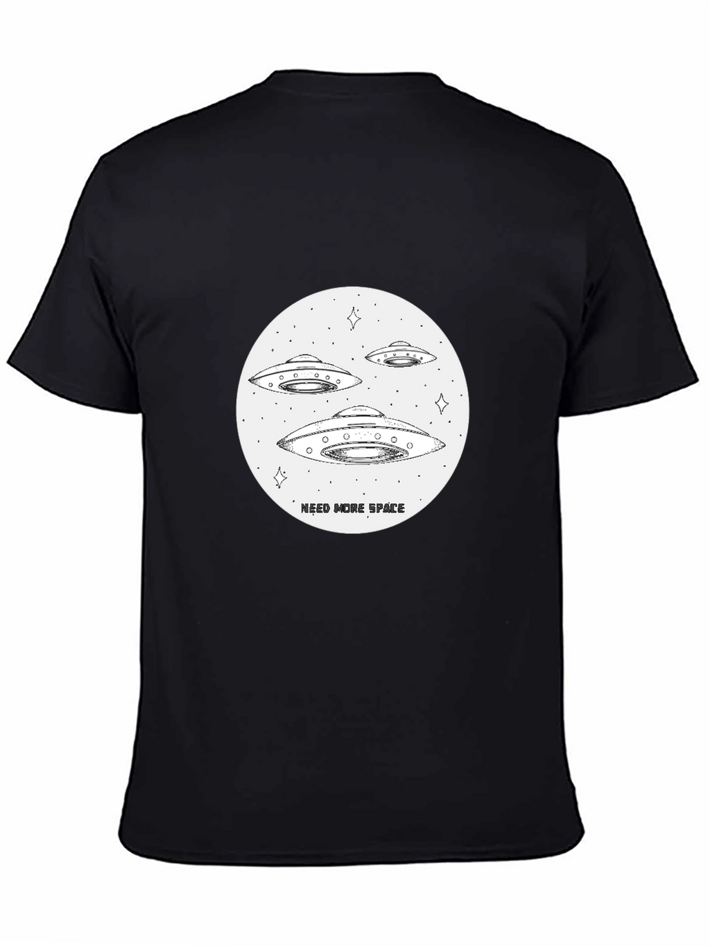 Need More Space UFO T-Shirt - Black