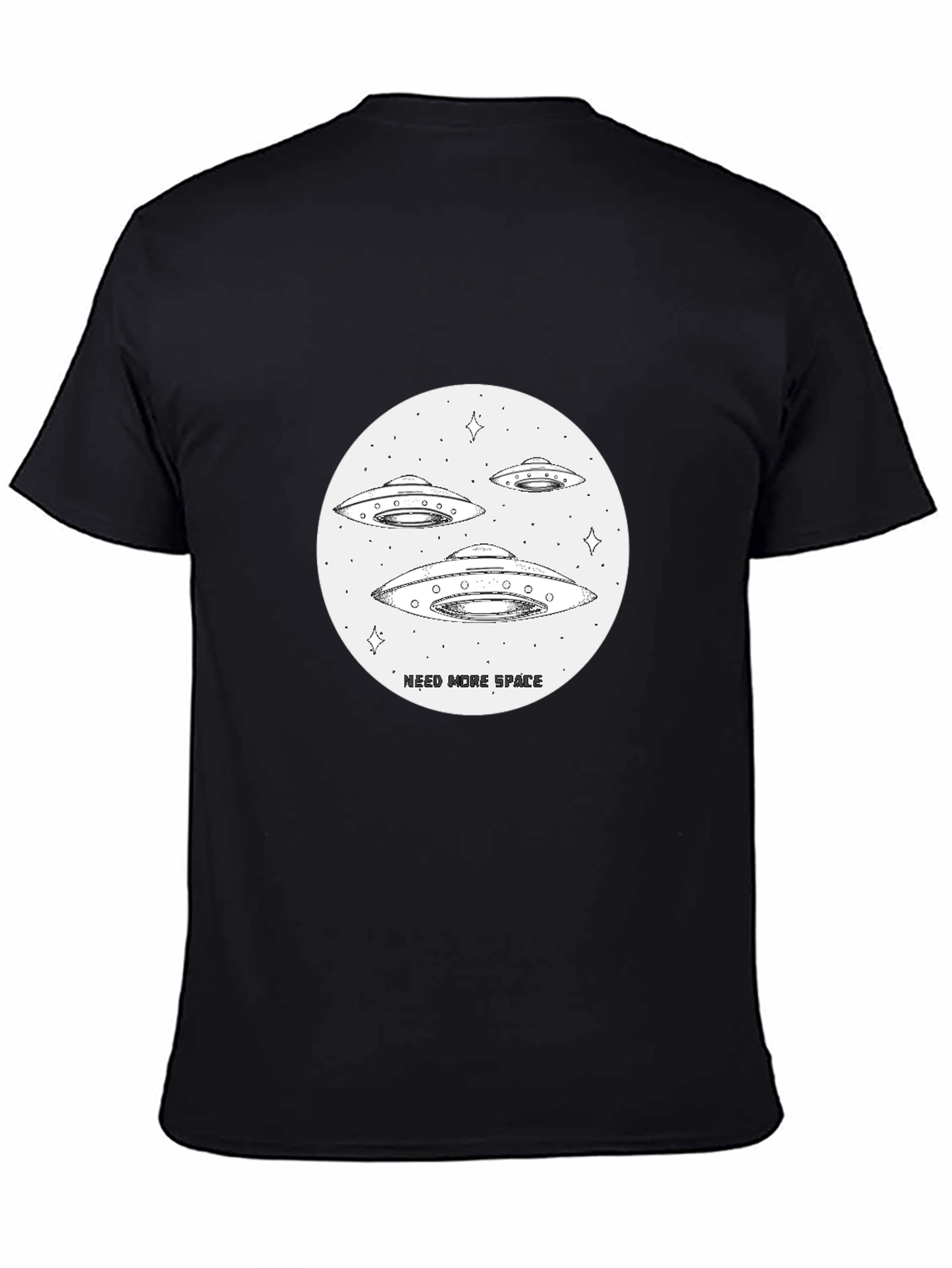 Need More Space UFO T-Shirt - Black