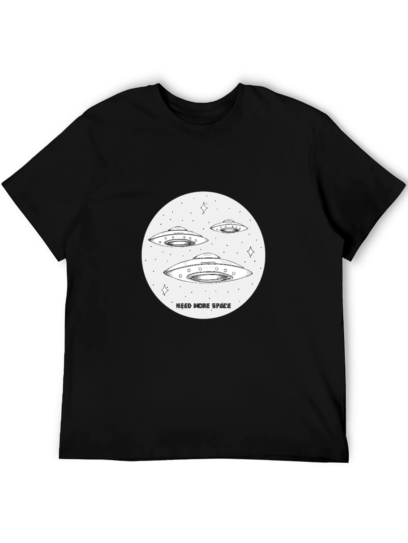 Need More Space UFO T-Shirt - Black