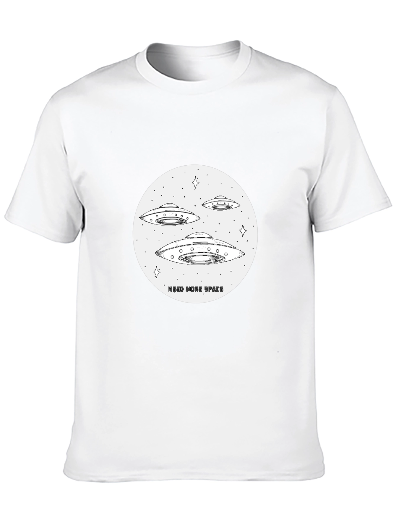 Need More Space UFO T-Shirt - Black