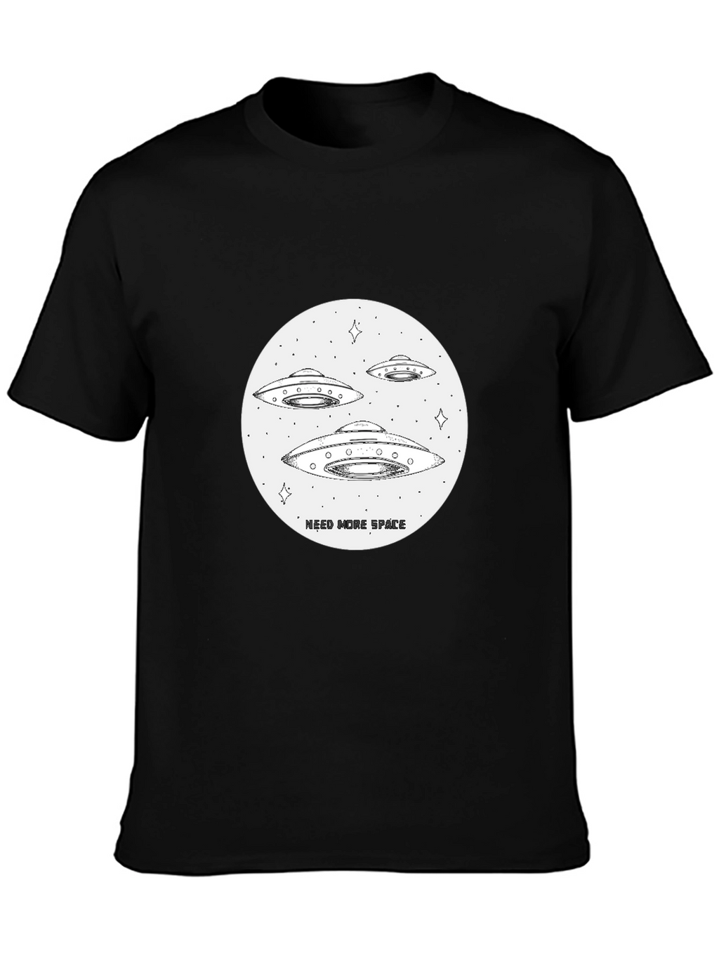 Need More Space UFO T-Shirt - Black