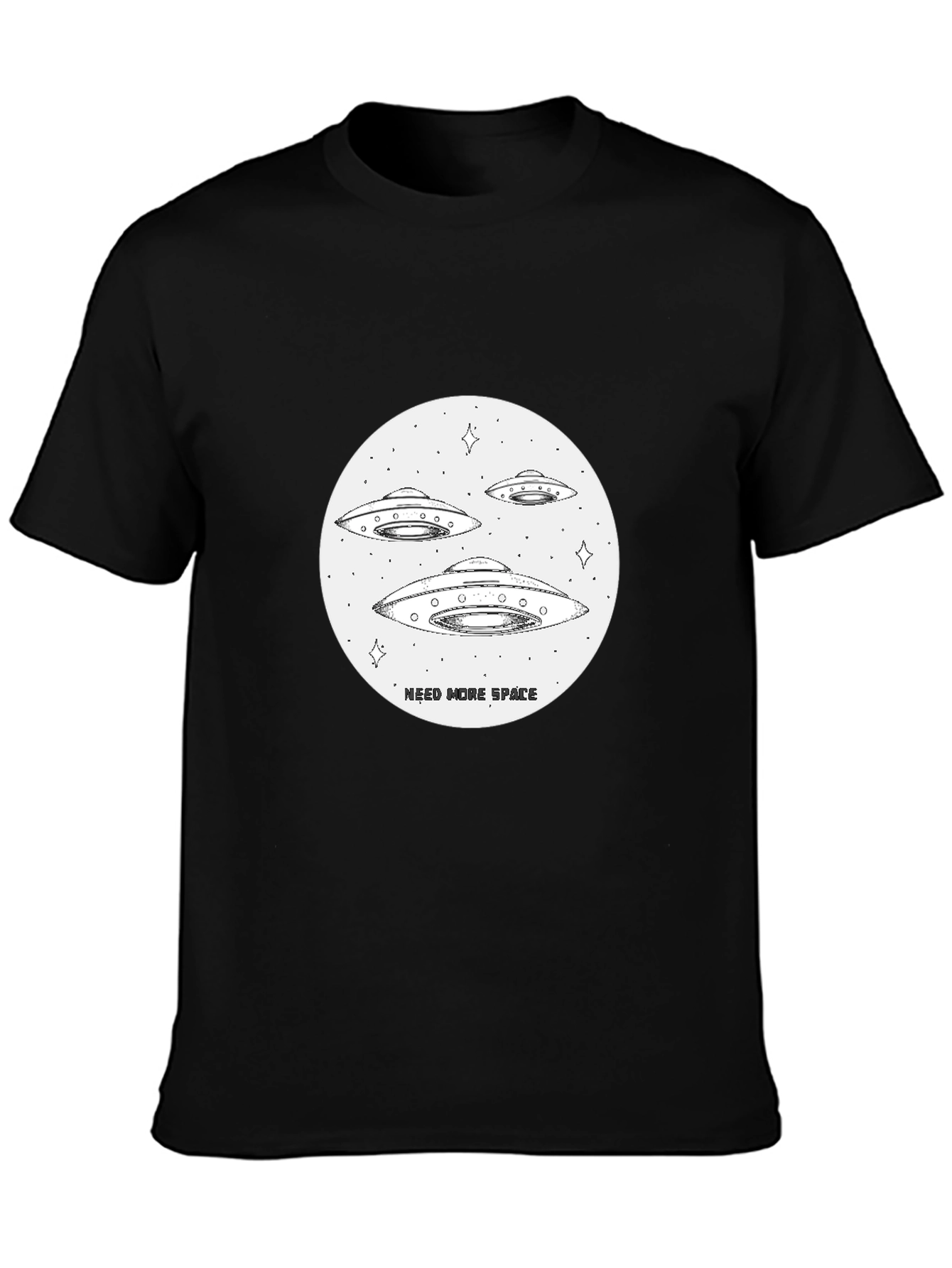 Need More Space UFO T-Shirt - Black