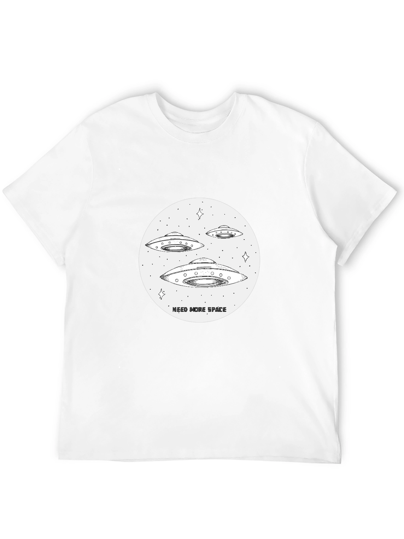 Need More Space UFO T-Shirt - Black