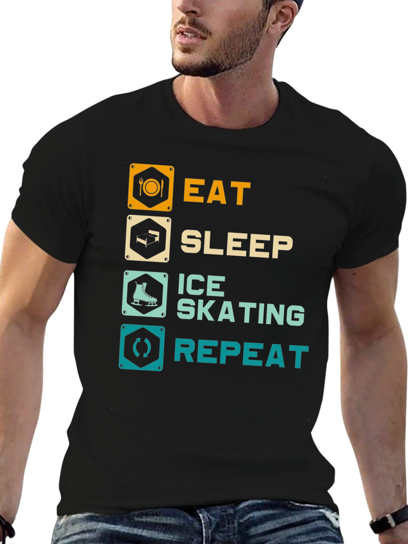 Eat Sleep Ice Skating Repeat T-Shirt