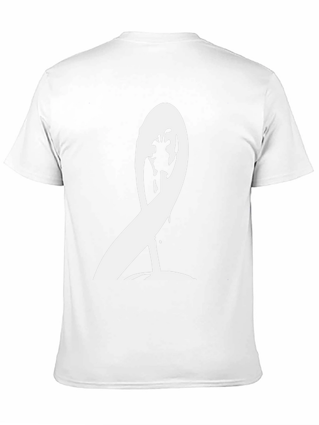 Unique White Graphic Print Black T-Shirt