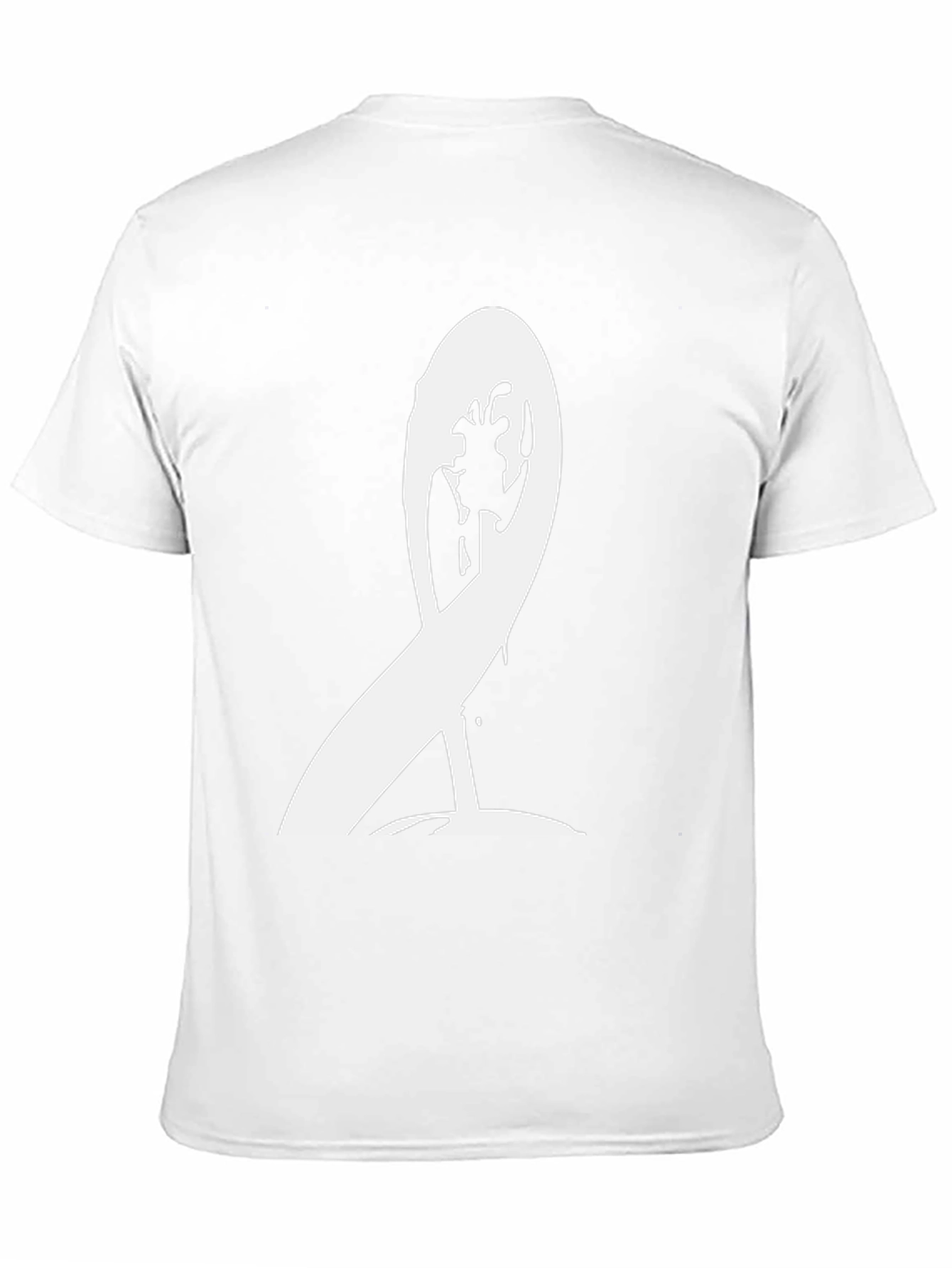 Unique White Graphic Print Black T-Shirt