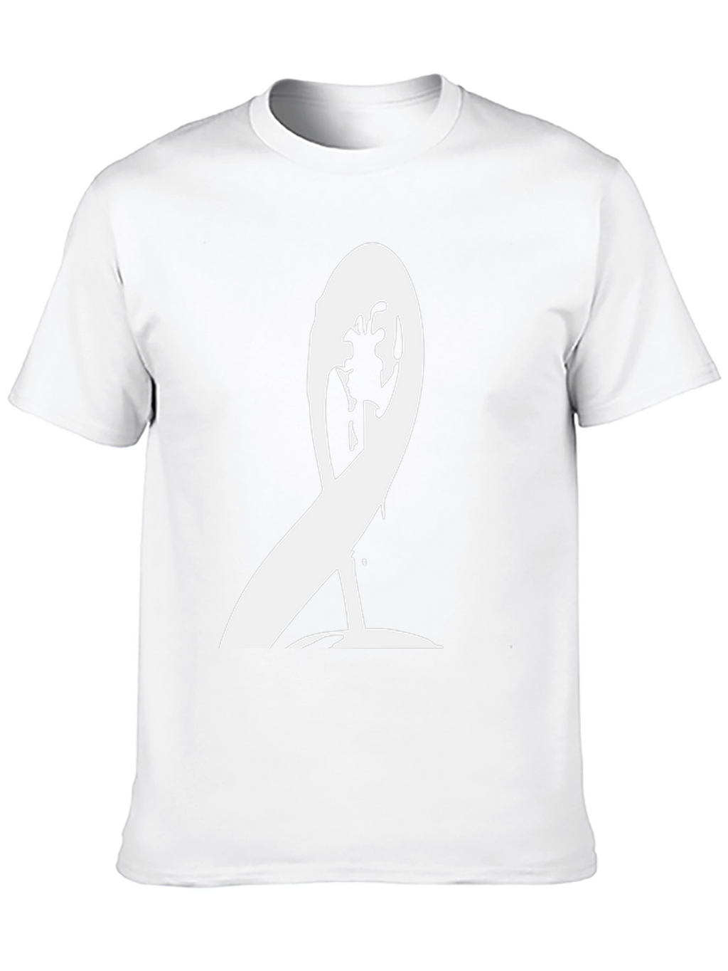 Unique White Graphic Print Black T-Shirt