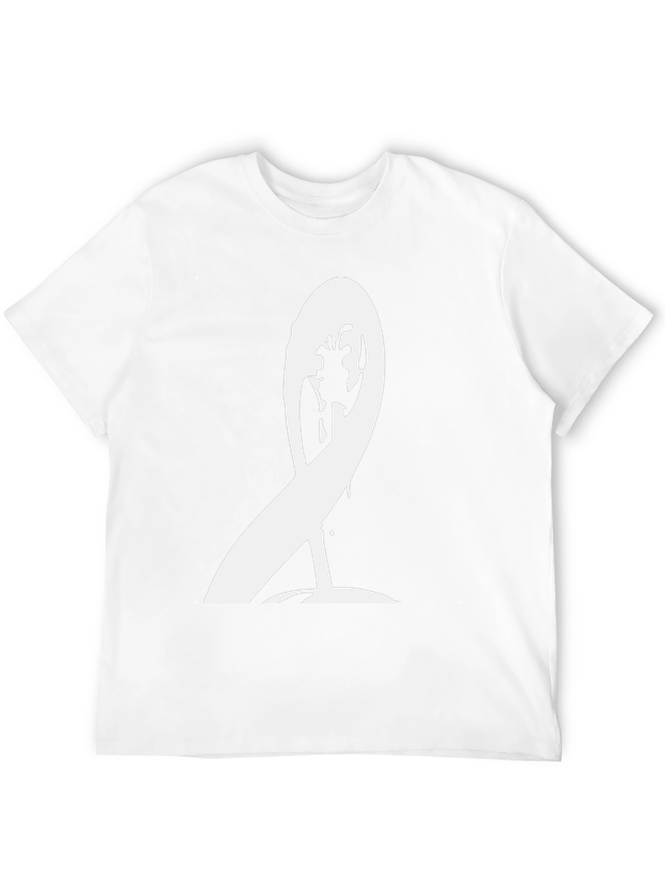 Unique White Graphic Print Black T-Shirt