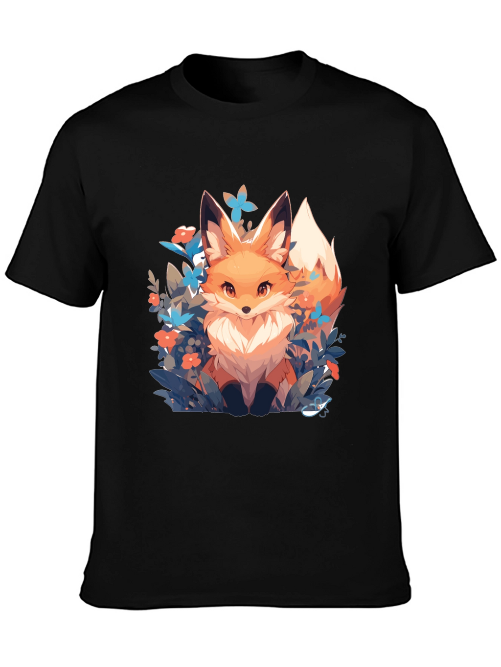 Fox in Flowers Graphic Tee