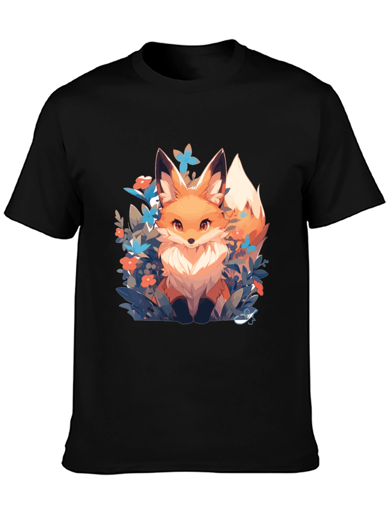 Fox in Flowers Graphic Tee