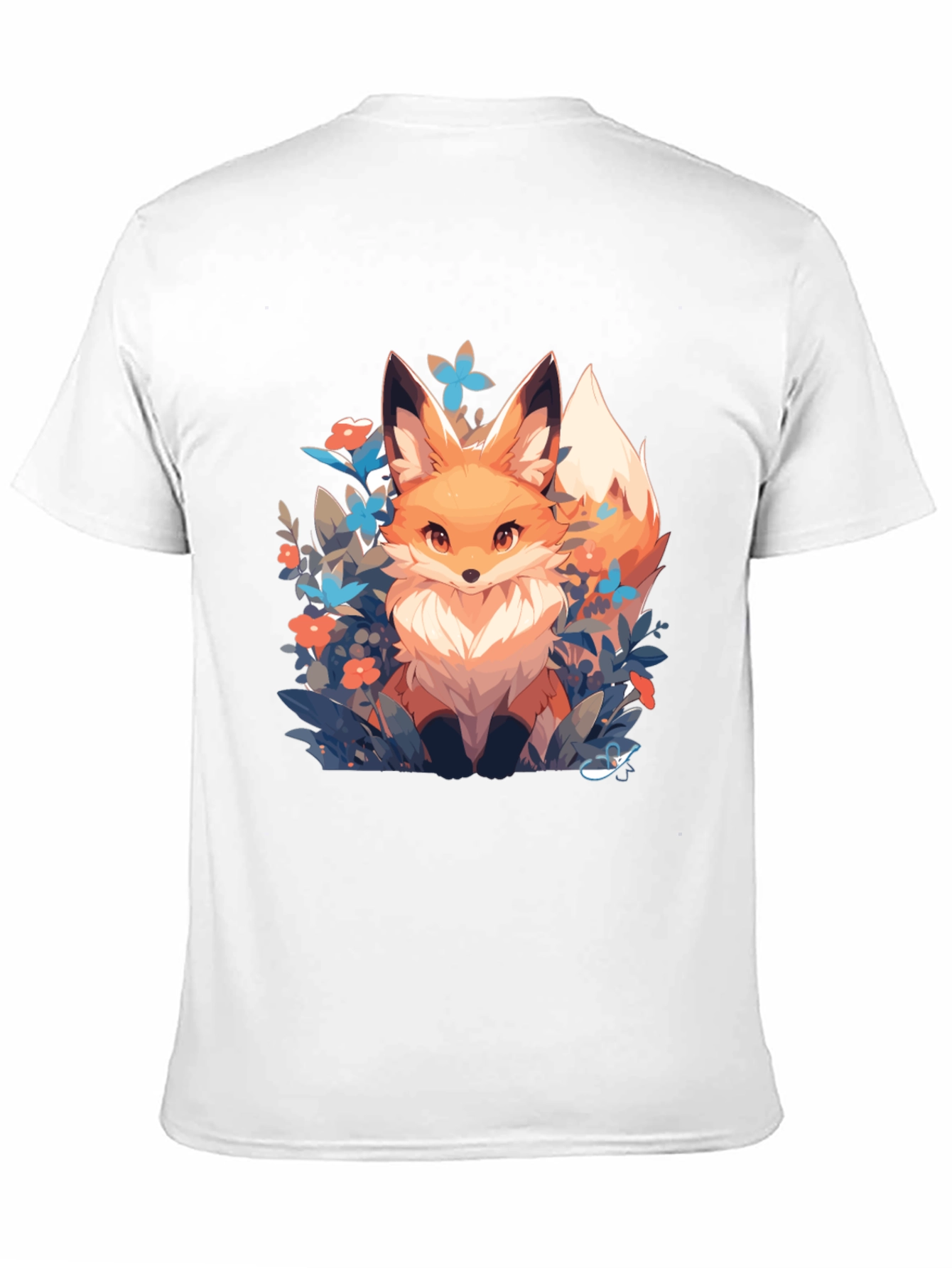 Fox in Flowers Graphic Tee