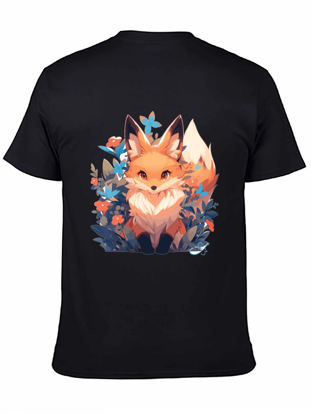 Fox in Flowers Graphic Tee