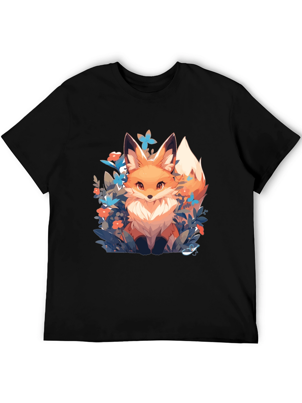 Fox in Flowers Graphic Tee