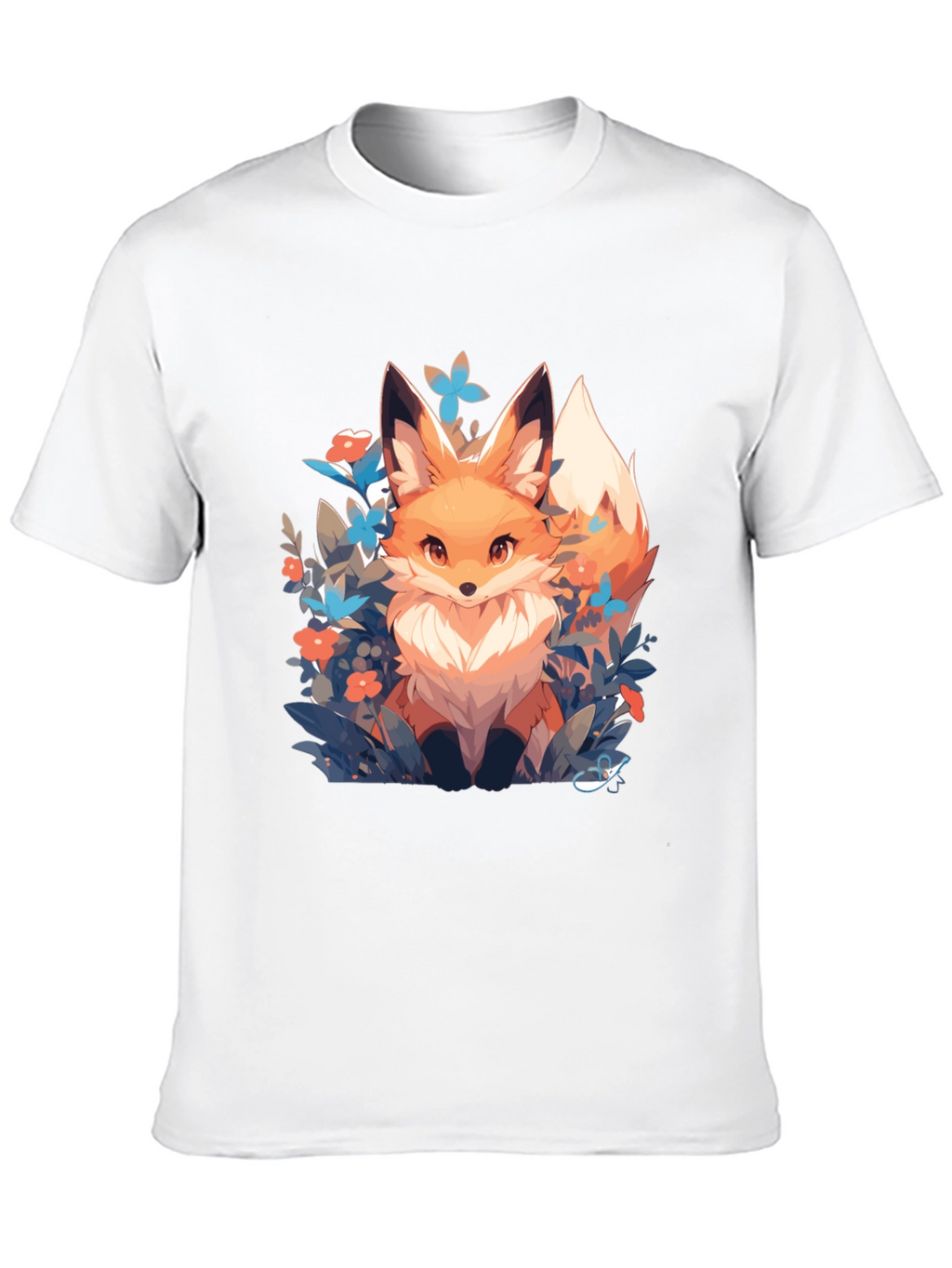 Fox in Flowers Graphic Tee